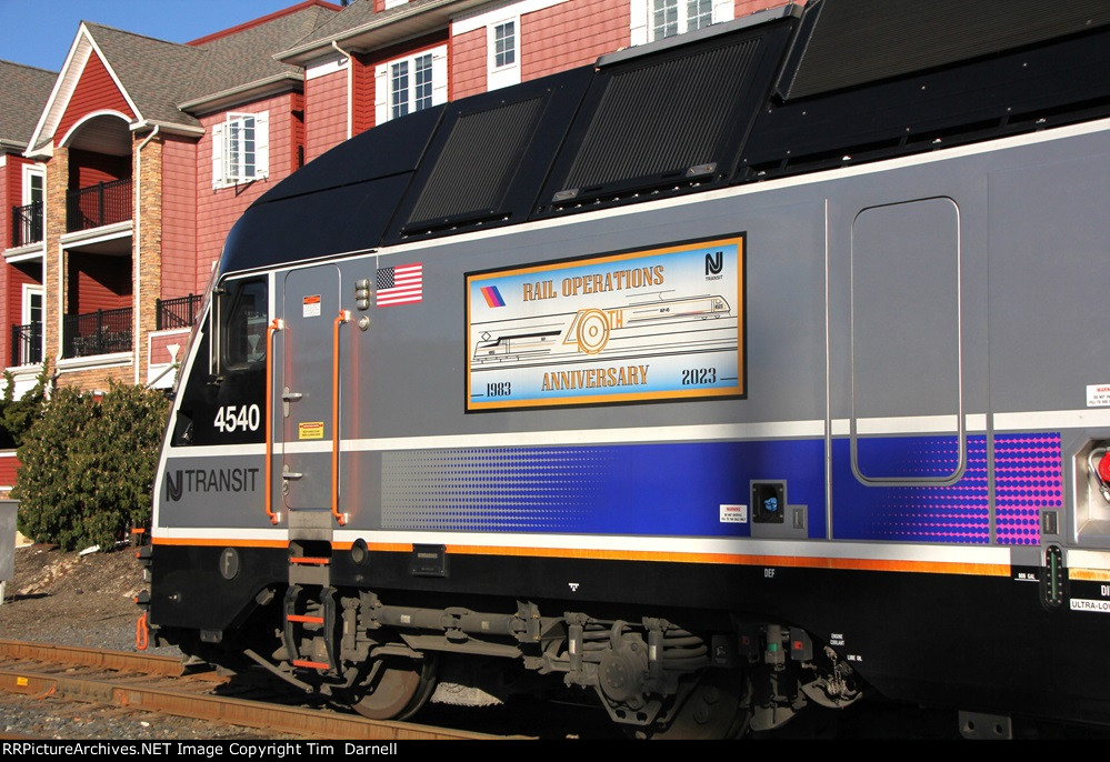 NJT 4540 40th anniversary sticker